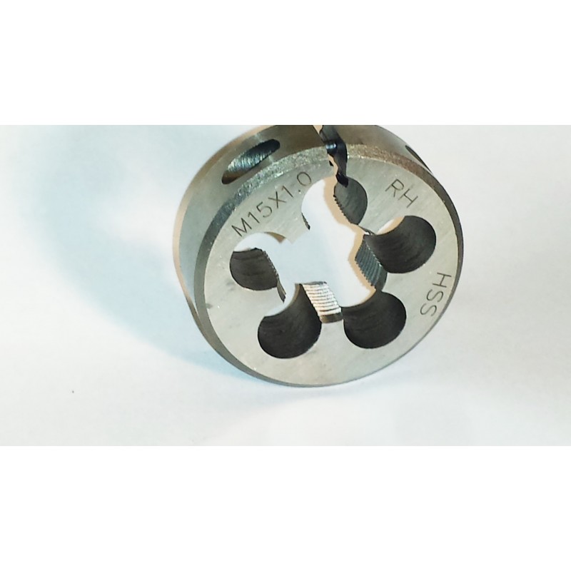 Lighthouse Quality Tools 5/8-24 RH Adjustable HSS Round Threading Die – 1-1/2 OD – Barrel Die