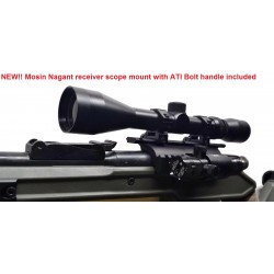 Receiver double rail scope mount with Bolt Handle for Mosin Nagant- Made in USA