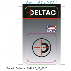 DELTAC GENERIC LABEL MADE IN USA 1.67*2.93
