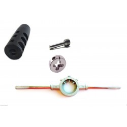 DELTAC® "Slingshot" muzzle brake Combo M14x1RH-7.62 - Complete threading kit