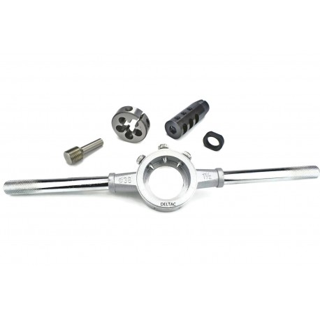 DELTAC® "Stryker" muzzle brake for 9/16-24RH-7.62 - Complete threading kit